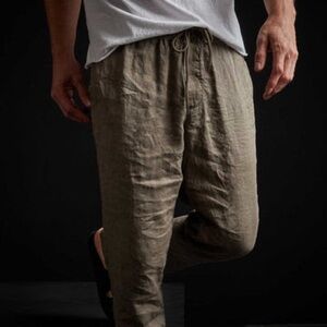 James Perse Lightweight Linen Pants- Platoon Pigment
